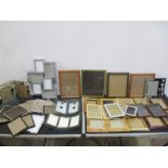 An assortment of photo frames