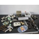 A collection of vintage door furniture etc.