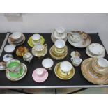 A collection of part tea sets including Noritake etc