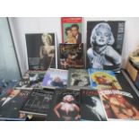 A collection of Marilyn Monroe and other film related books etc.
