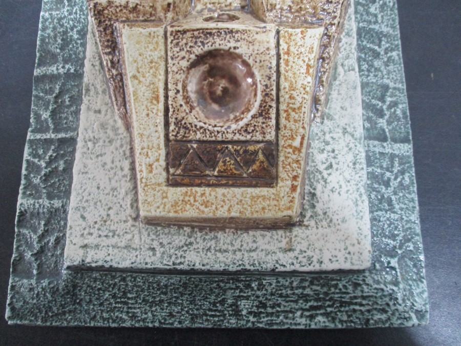 A Troika six aperture wall plaque decorated by Alison Bridgen, rectangular form, cast in low - Image 3 of 4