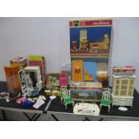 A collection of boxed Sindy furniture and accessories including Bathroom Gift Set, Shower,