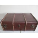 A vintage steamer trunk