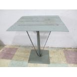 An Art Deco style metal garden table