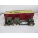 A boxed Britain's Mechanical Transport & Air Force Underslung heavy duty lorry with driver