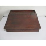 A Victorian mahogany writing slope - A/F