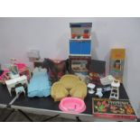 A collection of Sindy furniture and accessories, Katie Cordon Bleu cooker and other toys