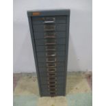 A GTE industrial chest of 15 drawers