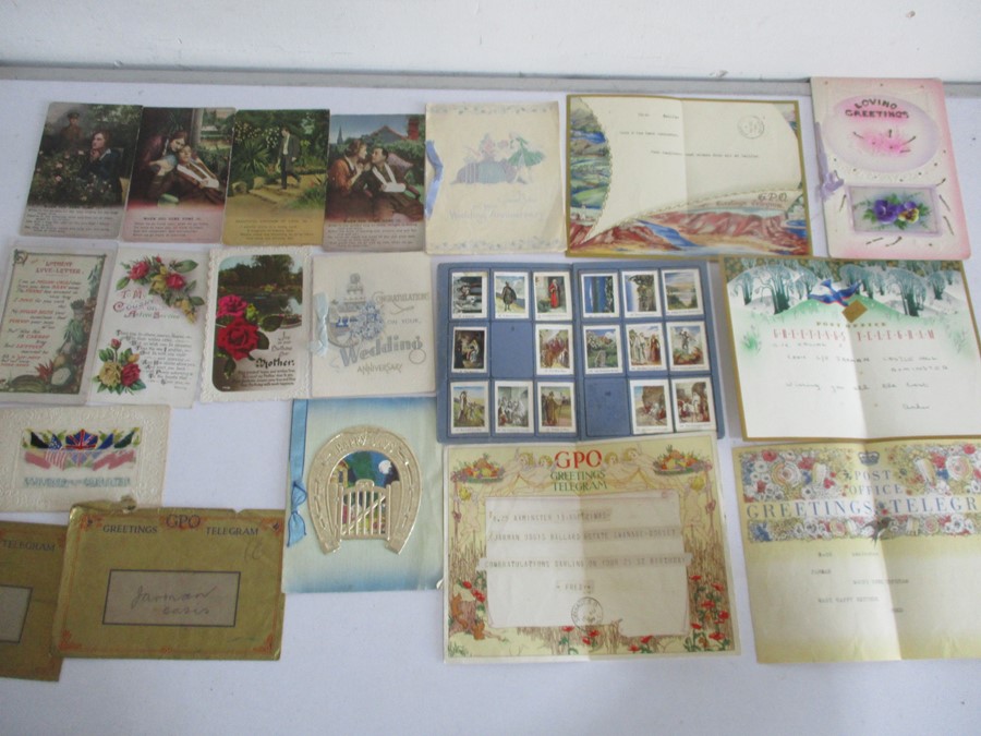 A small quantity of postcards and telegrams etc.