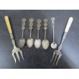 A small quantity of cutlery including Chinese spoons, muffin forks etc.