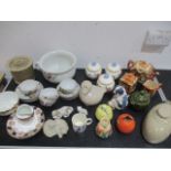 A collection of assorted china including Alfred Meakin, Denby stoneware, a part Japanese tea set