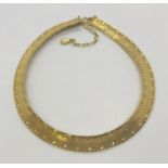 A gold plated necklace