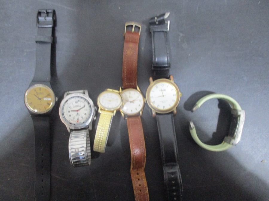 A collection of assorted watches including Timex etc.