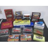 A collection of various boxed die-cast vehicles including Matchbox, Corgi, Lledo etc