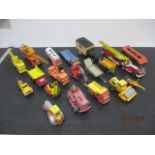 A small collection of vintage die-cast vehicles including Dinky, Matchbox, Corgi etc