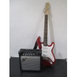 A Gear 4 Music 3/4 size "Stratocaster" with 15 watt Amp