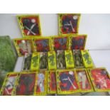 Four boxed fighting Yank action figures plus fourteen fighting Yank accessory sets.