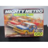 A boxed Mighty Metro Scalextric racing set
