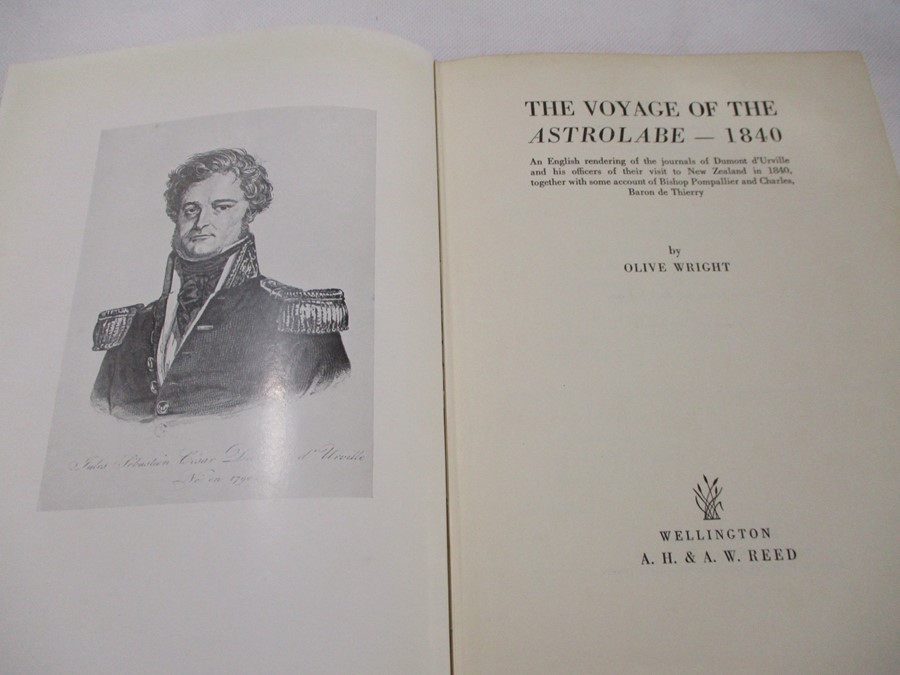 Hardback "The Voyage of the Astrolabe - 1840" by Olive Wright. Bound in blue cloth with gold - Image 4 of 5