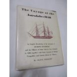 Hardback "The Voyage of the Astrolabe - 1840" by Olive Wright. Bound in blue cloth with gold