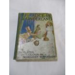 Hardback "Alice's Adventures in Wonderland" by Lewis Carroll. Bound with a decorated paper with gold