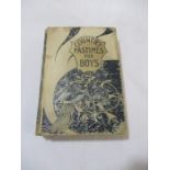 Hardback "Country Pastimes for Boys" by P. Anderson Graham. Bound in yellow cloth with decoration on