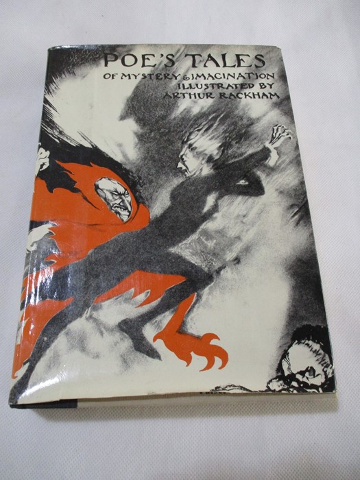 Two hardbacks "Poe's Tales" by Edgar Allan Poe, illustrated by Arthur Rackham with dust jacket.