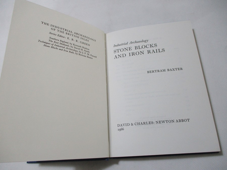 Hardback " Stone Blocks and Iron Rails" by Bertram Baxter. Bound in blue cloth with silver lettering - Image 3 of 4