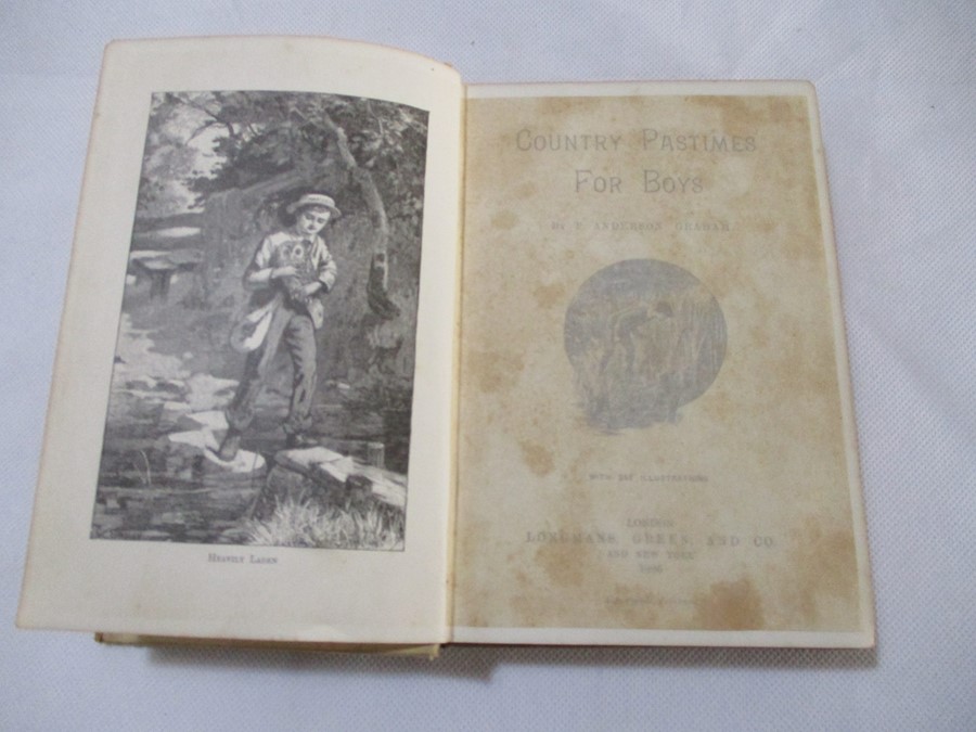 Hardback "Country Pastimes for Boys" by P. Anderson Graham. Bound in yellow cloth with decoration on - Image 3 of 5