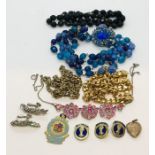 A small collection of costume jewellery