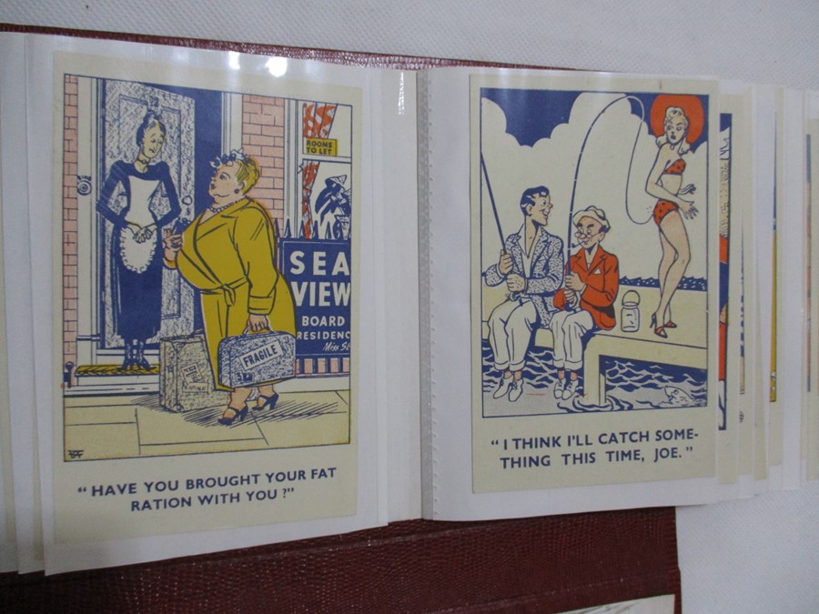 A collection of vintage novelty postcards - Image 15 of 36