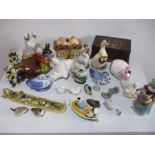 A collection of various ornaments, figurines etc including a number of ducks.