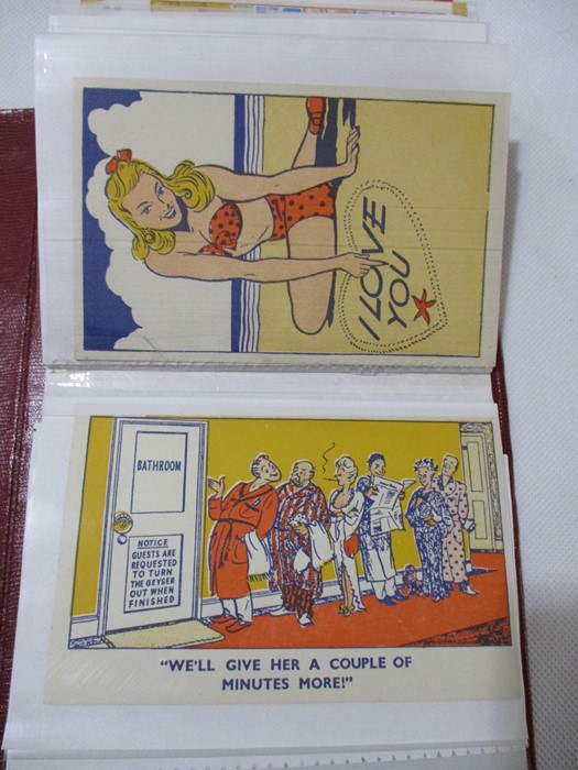 A collection of vintage novelty postcards - Image 32 of 36