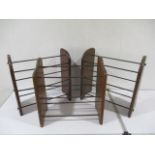 Three mid-century shoe racks