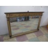 A modern gilt framed Adams style over mantle mirror