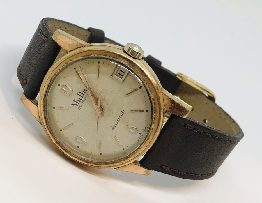 A MuDu doublematic gentleman's wristwatch