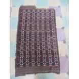 A Belouch red/blue ground rug - Length 156cm Width 86cm