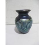 An Okra glass vase, marked to base with "Okra glass guild founder member 1997/1998 No 1332" - Height