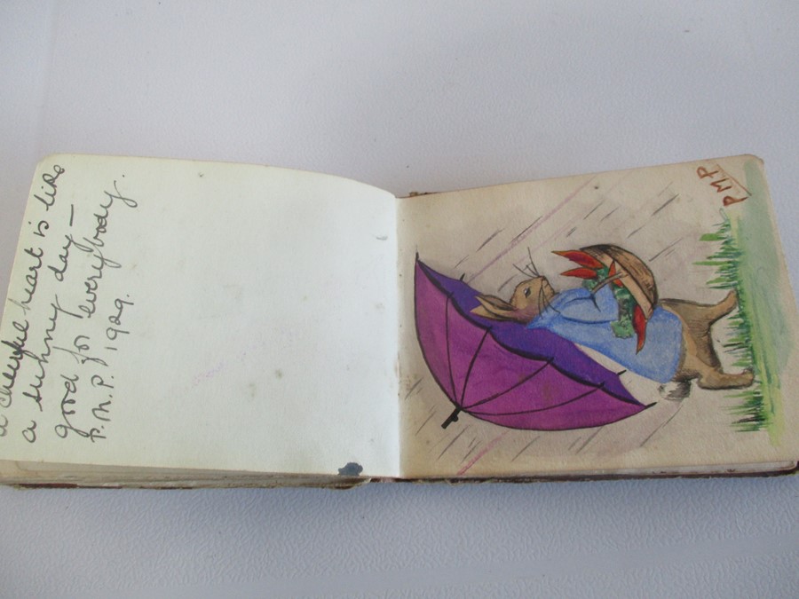 A vintage autograph book circa 1930 with various drawings, poems etc. - Image 27 of 29