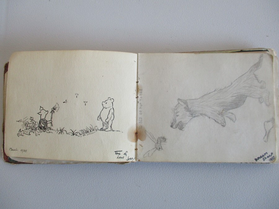 A vintage autograph book circa 1930 with various drawings, poems etc. - Image 10 of 29