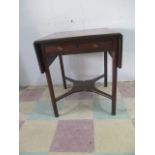 A Georgian mahogany sofa style table with single drawer