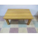 A light oak coffee table