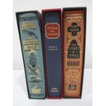 Three Folio Society Books, "The Stones of Venice" by John Ruskin, "William the Conqueror" by David