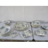 A Victorian blue and white part dinner set (Japanese design)