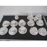 Two china part tea sets including Royal Albert "Friendship" and Salisbury "Fragrance"