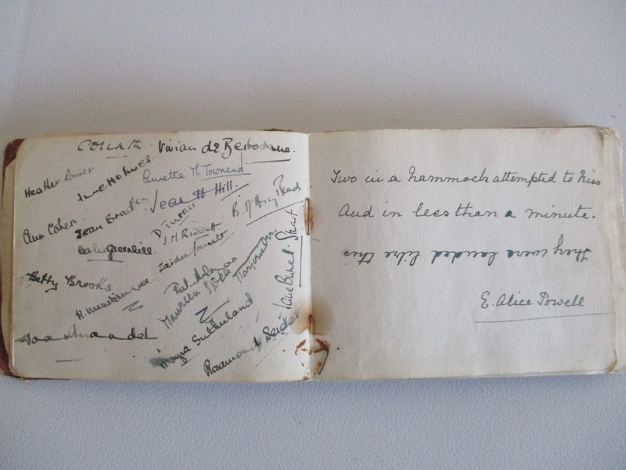 A vintage autograph book circa 1930 with various drawings, poems etc. - Image 11 of 29