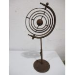 A cast iron Orrery on stand