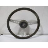 A vintage steering wheel