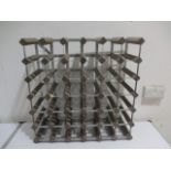 A wine rack - holds 36 bottles