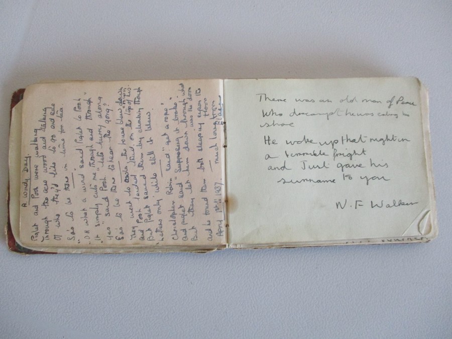A vintage autograph book circa 1930 with various drawings, poems etc. - Image 8 of 29